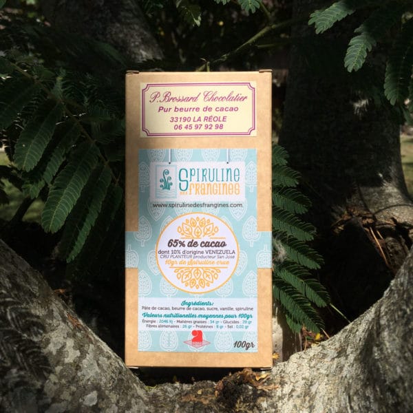 Vente de Chocolat à la spiruline