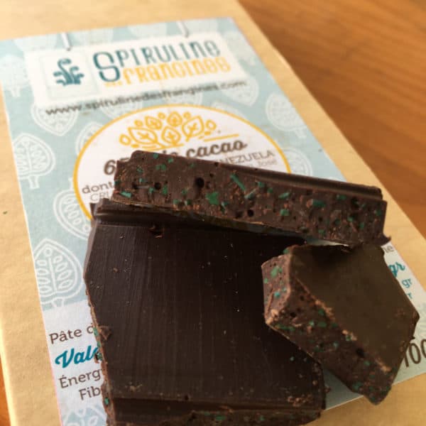 Vente de Chocolat à la Spiruline en morceau